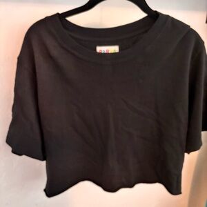 Parva studios Black Cropped T-Shirt